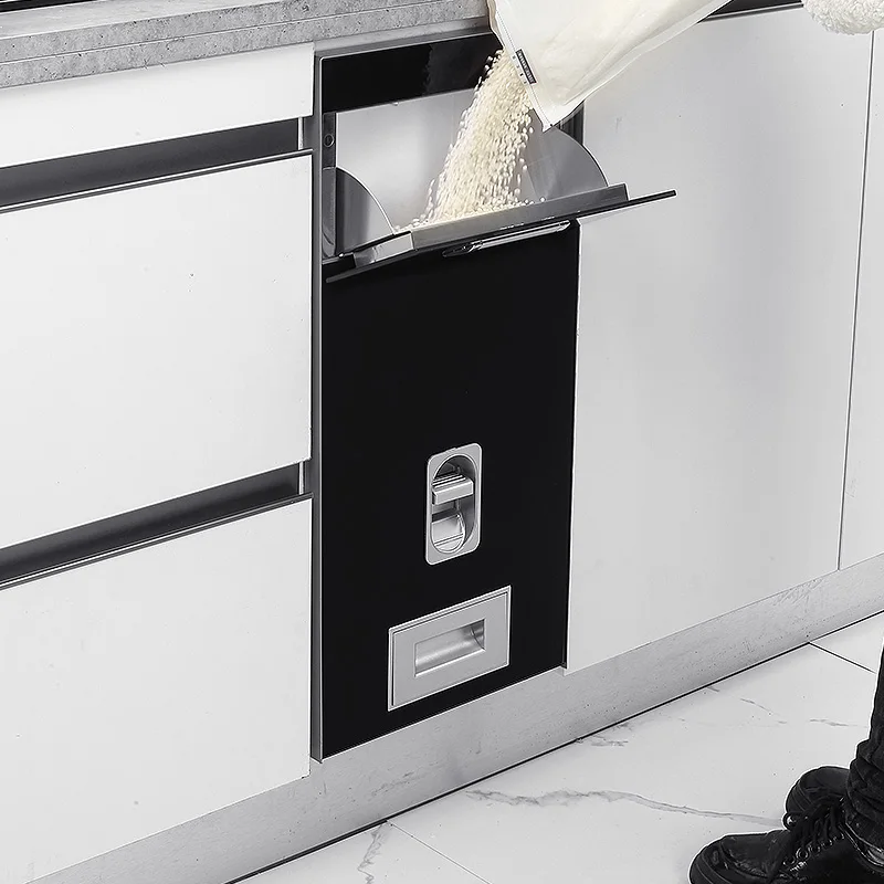 

304 stainless steel rice box, kitchen cabinet, rice bucket, embedded rice cabinet, moisture-proof and insect-proof household