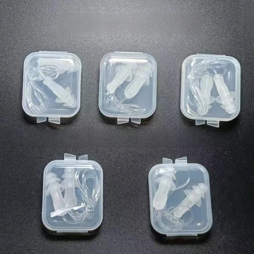 

Прозрачные силиконовые беруши с шумоподавлением для плавания и купания, водонепроницаемые беруши против храпа, 5 пар