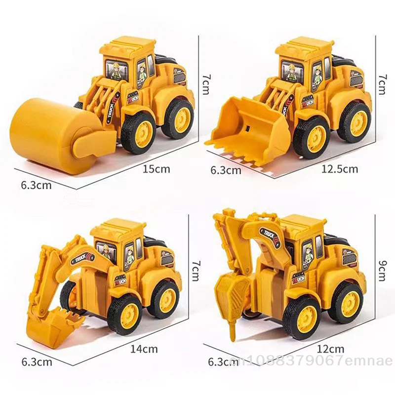 

【xxx】Engineering Vehicle Model Press Sliding Car Excavator Bulldozer Children Educational Construction Vehicle Toy Kids Boy Gift