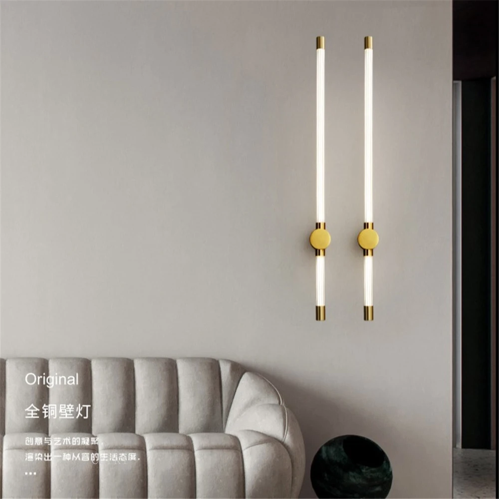 

Modern Acrylic LED Wall Lamps Luxury Geometric Lines Wall Lights Bedroom Bedside Lamp Living Room Background Wall Decor Lighting