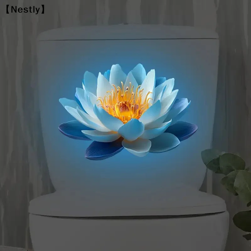 Glow-in-the-Dark Toilet Sticker Bathroom Toilet Lid Decoration Ambiance Decorative Sticker Wall Decor Decal〔Nest〕