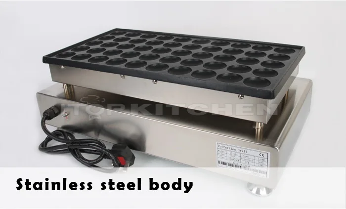 CE Approved 50 Hole Automatic Poffertjes Grill/Mini Pancake Machine For Snack Bar