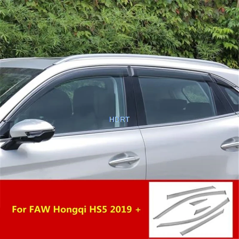 

Car Style Window Deflector Sun Visor Rain Screen Weather Shield Gurad Awning Shelter Cover Accessories For FAW Hongqi HS5 2019 +