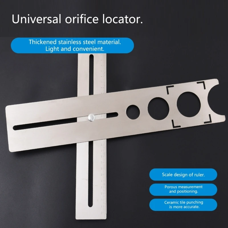 Tile Locator Wall Marking Position Ruler Ceramic Hole Cutter Drill Marble Opener Dropship