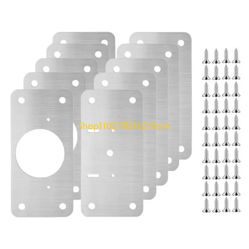 547B Reparatur-Befestigungsplatten für Schrankscharniere aus Edelstahl mit verstärkter Struktur für mehr Stabilität und