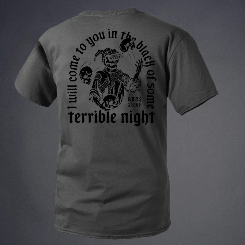 Round Neck Short Sleeve T-shirt Tough Guy Clothing Summer New Military Style Small Defense Night Circus