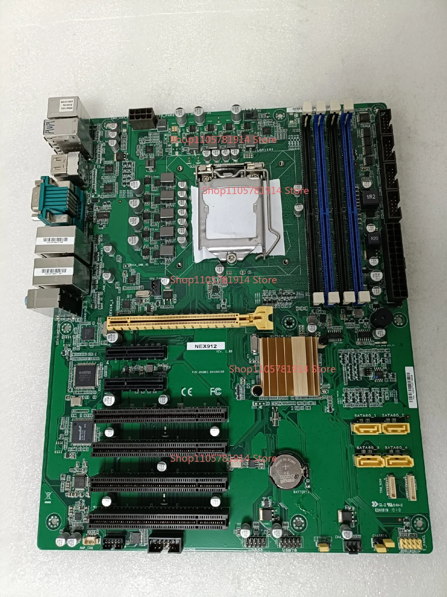 For NEX912 Industrial Control Main Board, Dual Network Port Design, Equipped with 4 USB3.0 Interfaces, 4 PCI Slots
