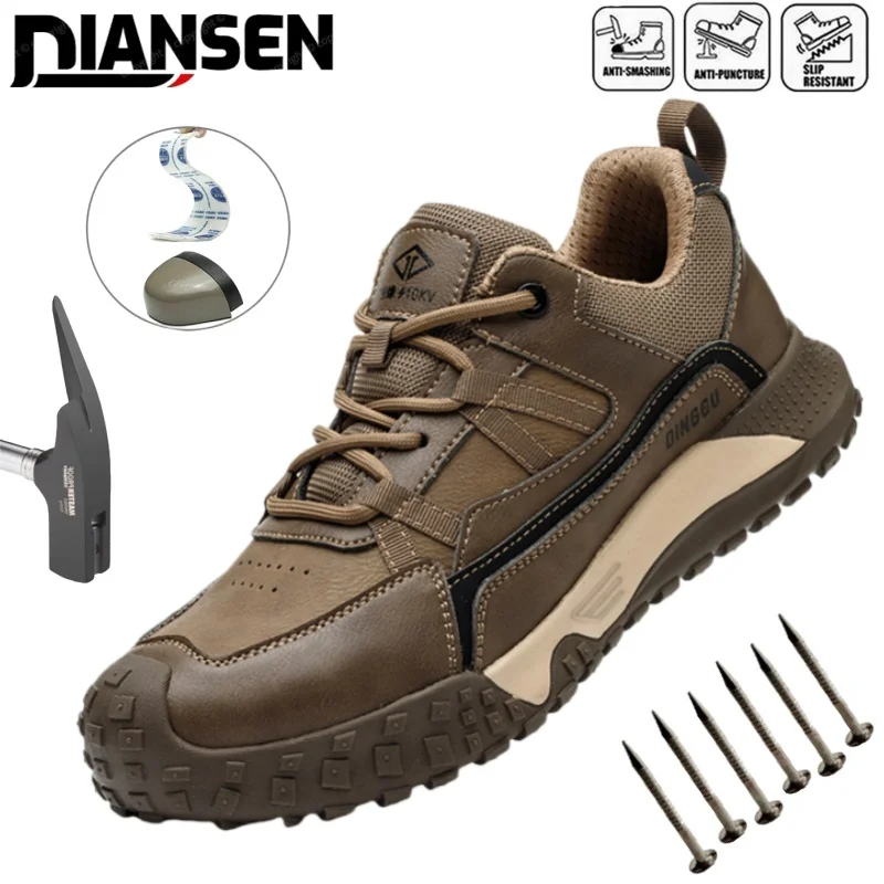 

Легкая мужская защитная обувь, рабочая обувь со стальным носком, мужская защитная обувь, неразрушимые кроссовки с защитой от ударов и проколов