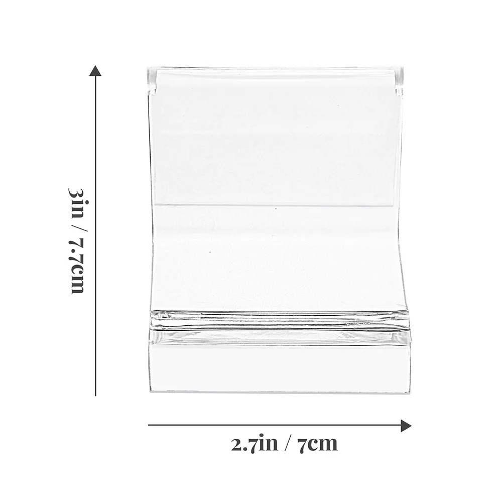 

20 Pcs Shelves Transparent Display Stand Storage Shelving Wallet Bookmark Miss Office