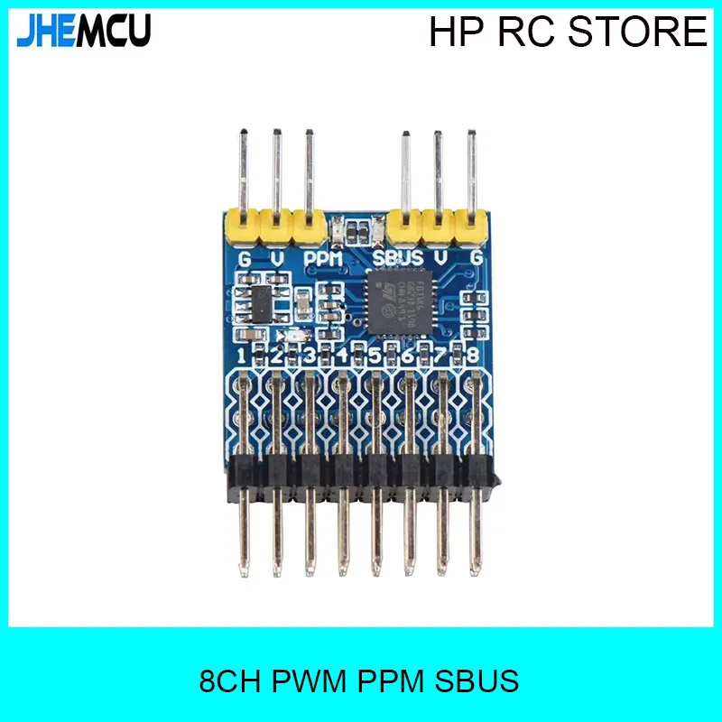 JHEMCU 8CH Receiver PWM PPM SBUS 32bit Encoder Signal Conversion Module Converter input voltage 3.3-20V For Airpanle Drone RC