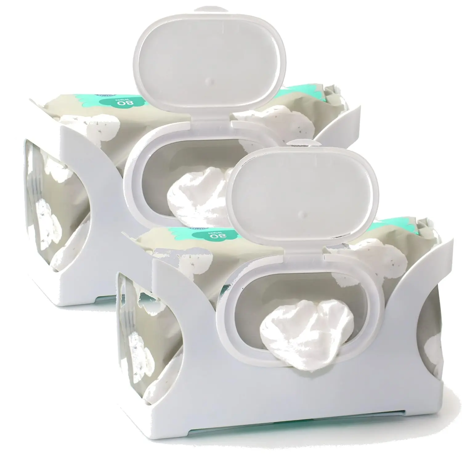

Wall Mount Wet Wipe Dispenser (2 Pack) - Holds 84 Count, One-Handed Use