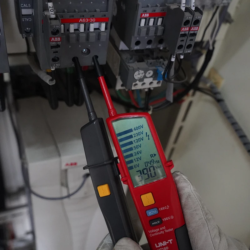 UNI-T Digital Voltmeter UT18C UT18D AC DC Voltage Continunity Tester 690V LCD Display 3 Phase Sequence RCD Electrical Tester