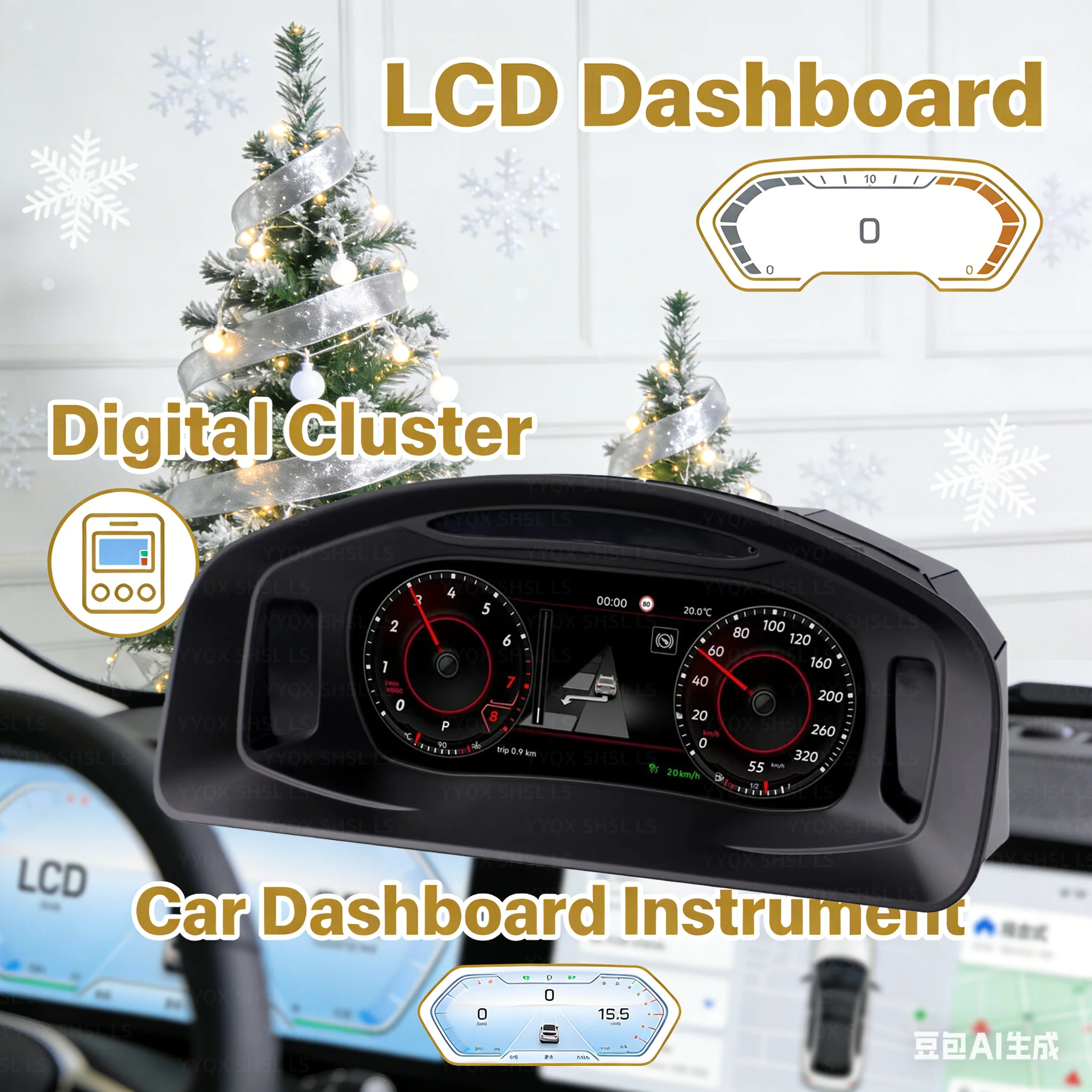 For Land Rover Freelander2 2007-2012 Car LCD Digital Cluster Dashboard Virtual Cockpit Instrument Auto Speed Meter Ai Screen HD