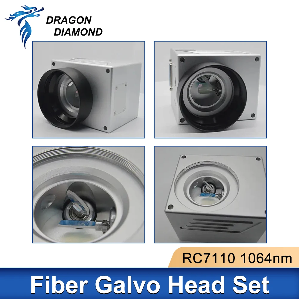 1064nm Fiber Laser Scanning Galvo Hoofd Rc7110 Met Rode Pointer 0-100W Ingangsopening 10Mm Voor Metalen Markeermachine