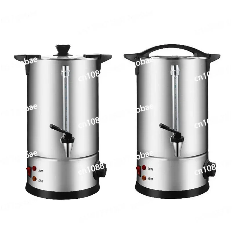 Coffee Bucket Double Layer 304 Stainless Steel Commercial Electric Boiling Water Bucket with Filter Tray Brewing Steam Tea