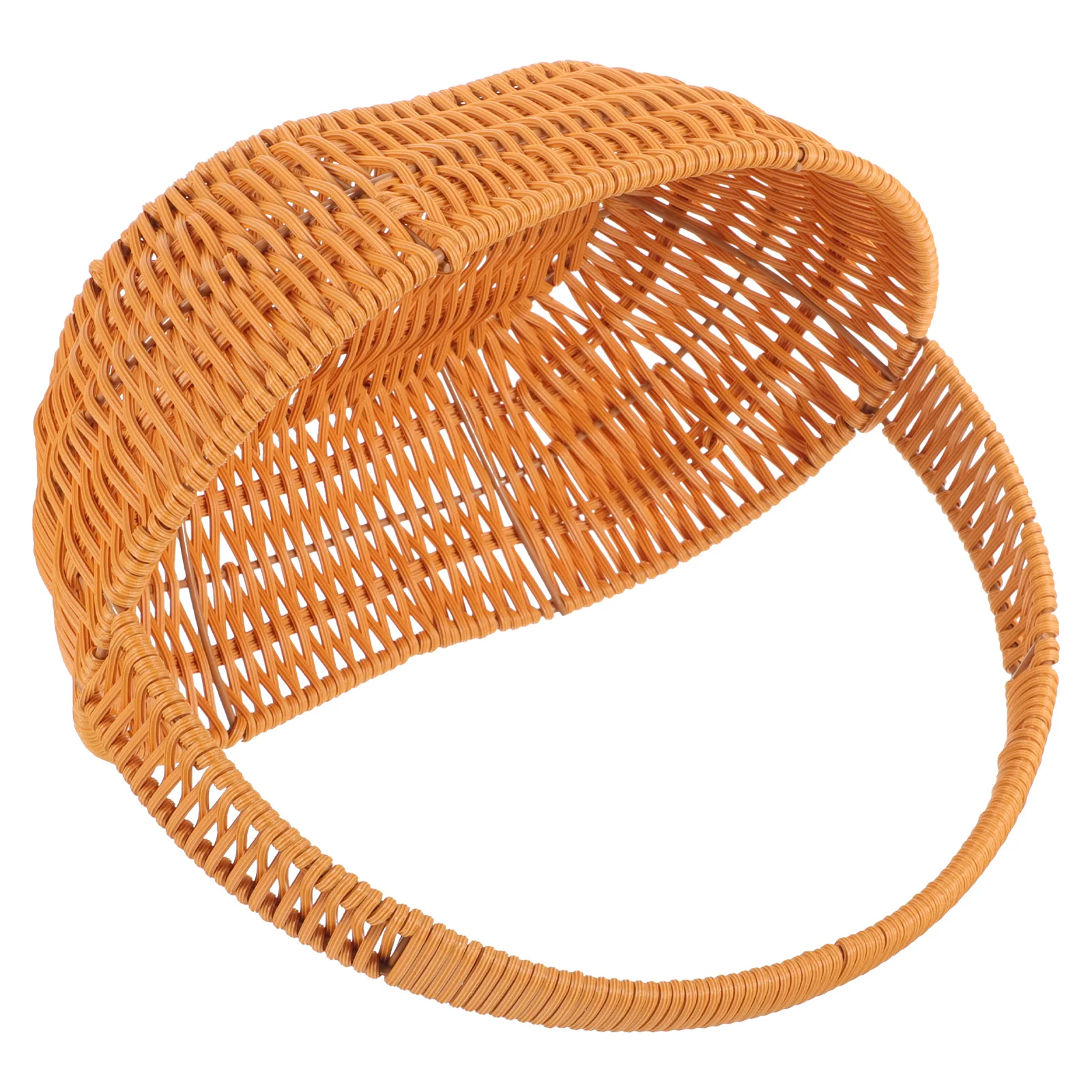 

Flower Basket Ornaments Decorative Woven Handmade Baskets with Handle Portable Storage Home Rustic Arrangement Gift