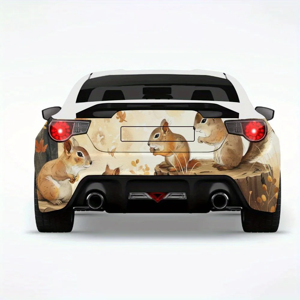 

Cute Squirrels in ForestCar Sticker,Vinyl Decal for Car Rear, Waterproof Self-Adhesive Vinyl Stickers for Vehicle Tail and Bumpe