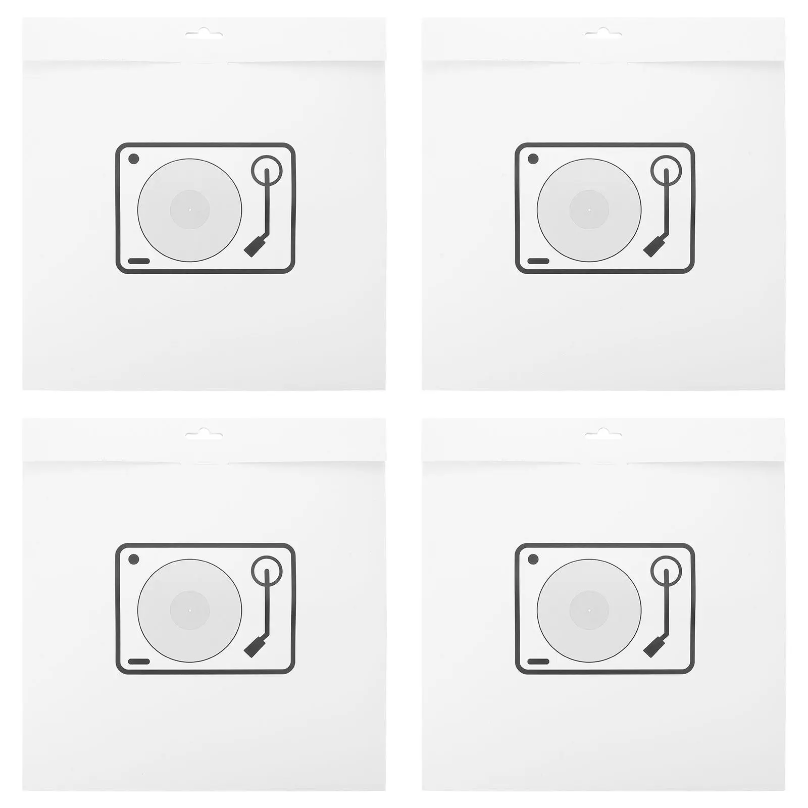 4Pcs Vinyl Record Storage Bag 12 Inch Protective Album Paper Sleeve Daily Use Disc Sleeve Collector Dustproof Scratch Resistant