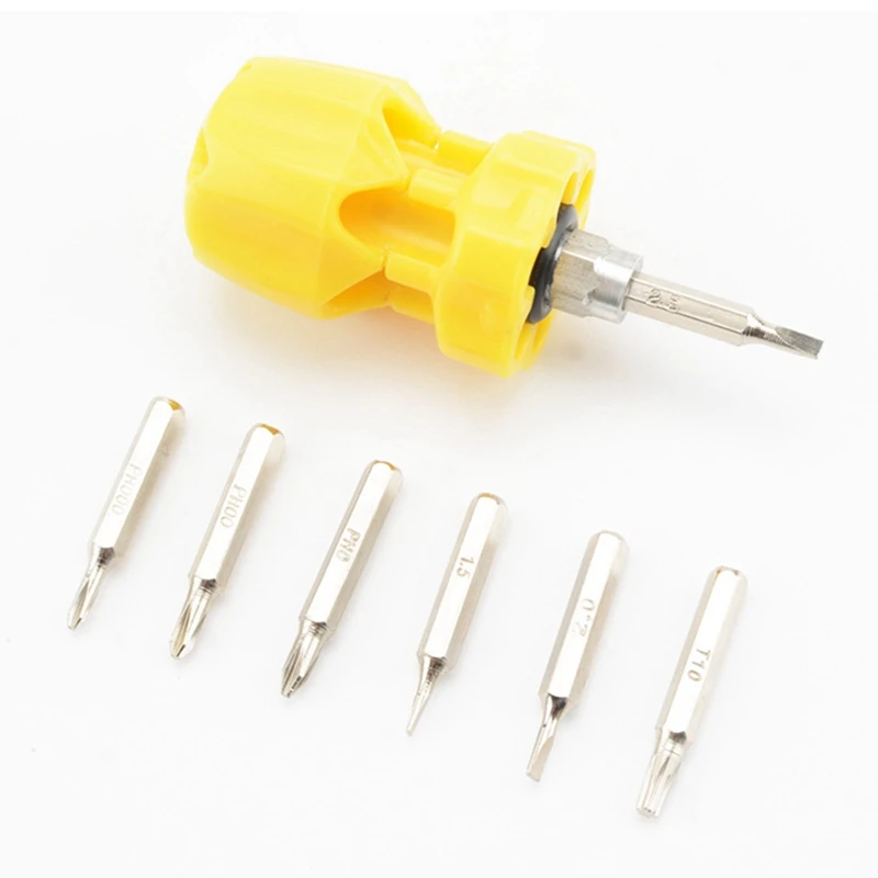 2Pcs 6-In-1 Multifunctional Screwdriver Set Hand Tools Screwdriver T-Head Multi-Specification Screwdriver Durable