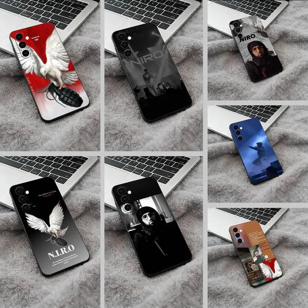 Rapper from Blois-N-Niro Black Soft Silicone Phone Case for Samsung Galaxy A73, A71, A72, A70, A53, A52, A51