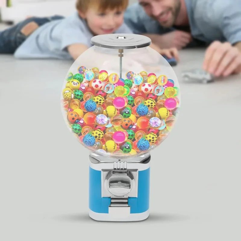 Vending Machine for $1 Coins, Big Bubble Gumball Candy Machine Huge Load Capacity, Commercial Countertop Ball Bulk Vending Machi