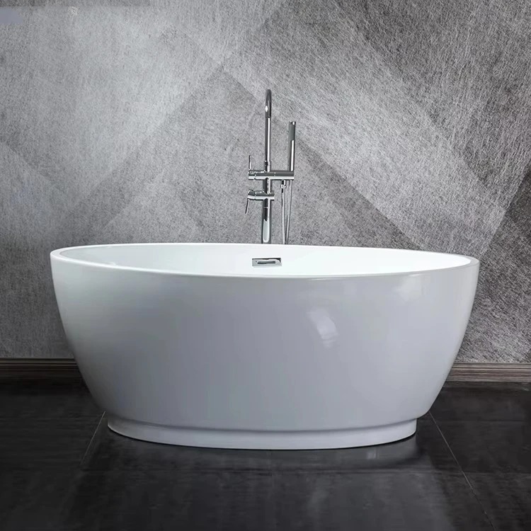 

Большое пространство Современная глянцевая отделка Ванная комната Для замачивания Акриловая овальная форма Отдельно стоящая ванна