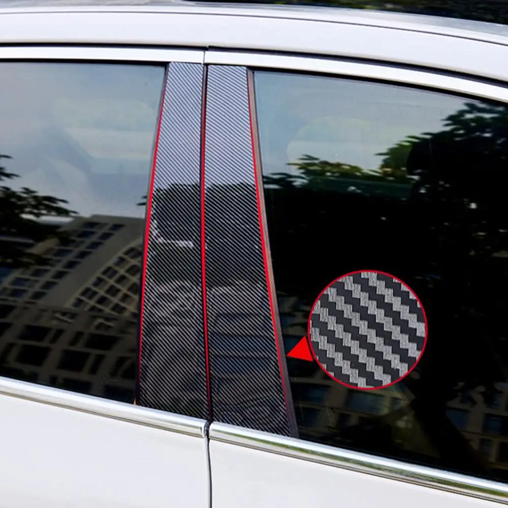 For Skoda Octavia Mk3 5E 2014-2019 6Pcs Pillar Posts Stickers Door Window BC Column Exterior Decoration Car Accessories