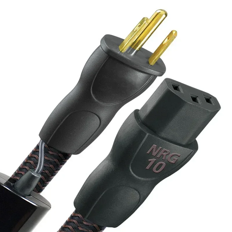 Audiophile NRG-10 HiFi Audio Power Cable with Box US & EU Plug Solid Perfect-Surface Copper+ Cord