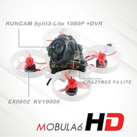 Happymodel Mobula6 HD Mobula 6 1S 65mm Brushless Bwhoop FPV Racing Drone with 4in1 Crazybee F4 Lite Runcam Split3-Lite 1080P DVR