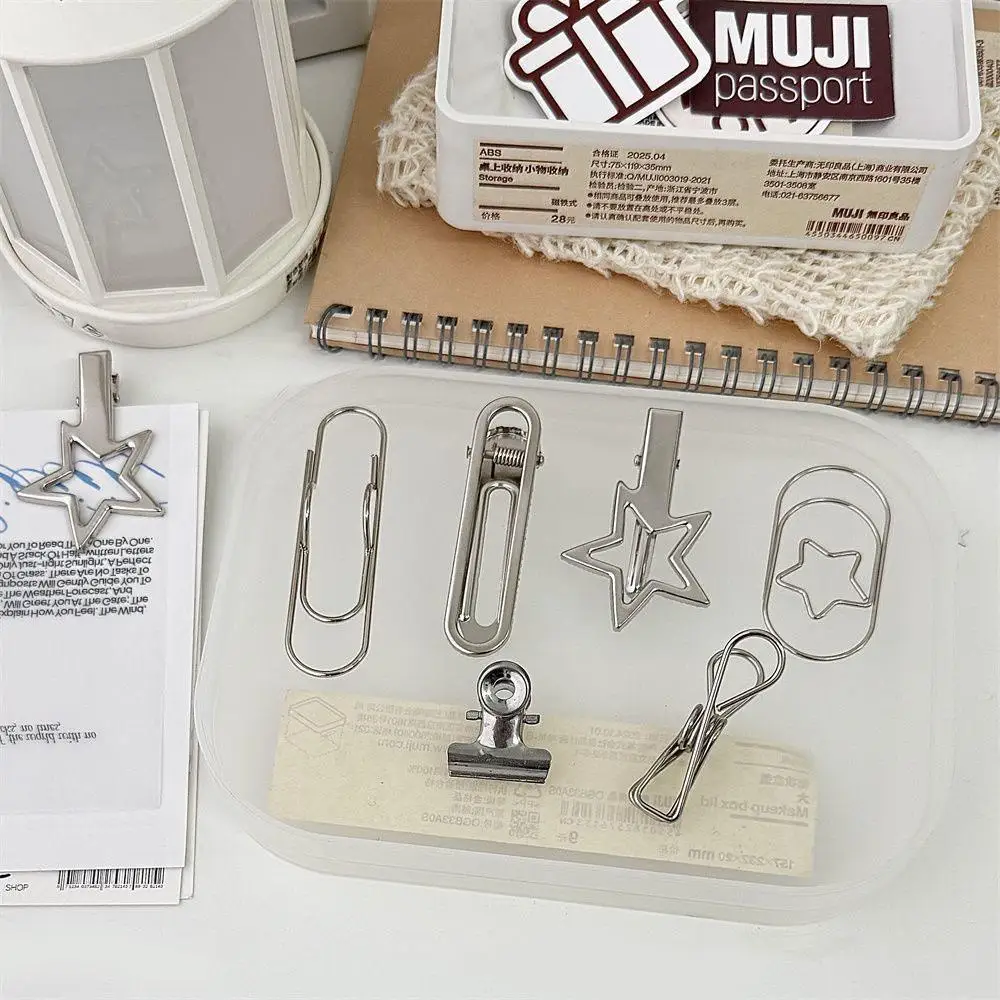 12 шт. скрепки для бумаг, металлические зажимы со звездами, зажимы для переплета, заколки для фотографий, скрепки для бумаг, лоскутные офисные аксессуары, зажимы для сумок