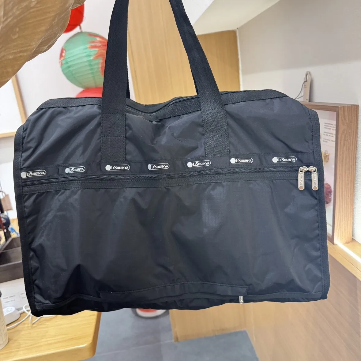 lishijinya-travel-bag-handheld-short-trip-luggage-bag-large-capacity-women's-set-trolley-box-tour-bag-nylon-material-leisure
