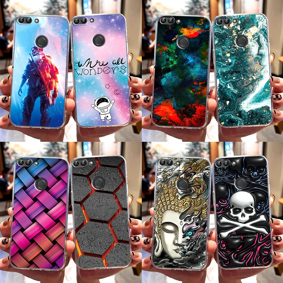 For Huawei P Smart 2018 Case FIG-LX1 FIG-LX2 FIG-LX3 Back Cover Soft Silicone Marble Clear Phone Case For Huawei P Smart Capa