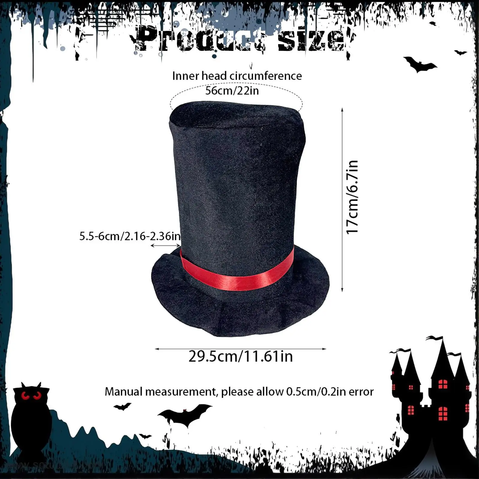 Top Hat Funny Headwear Dress up Black Magician Butler Gentleman Costume Accessory Supplies Party Favors Formal Costume Party Cap