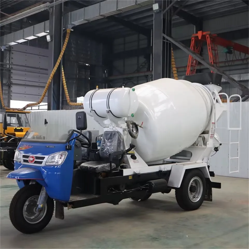 Three-wheeled Small Concrete Mixer Truck Construction Cement Tank Truck Fully Automatic Truck 2-way Three-wheel Filling Machine