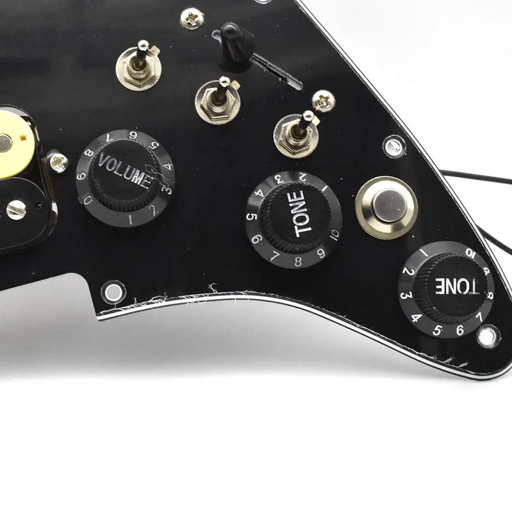 Captador de pickguard de guitarra elétrica ssh com fiação singlecut carregado pré-carregado bobina dupla conjunto de placa de arranhões