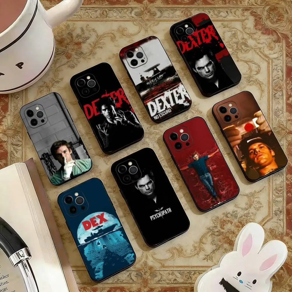 

Movie DM-Dexter Morgan Phone Case For iPhone 17,16,15,14,13,12,11 Plus,Pro Max,XS,Soft Silicone Black Cover