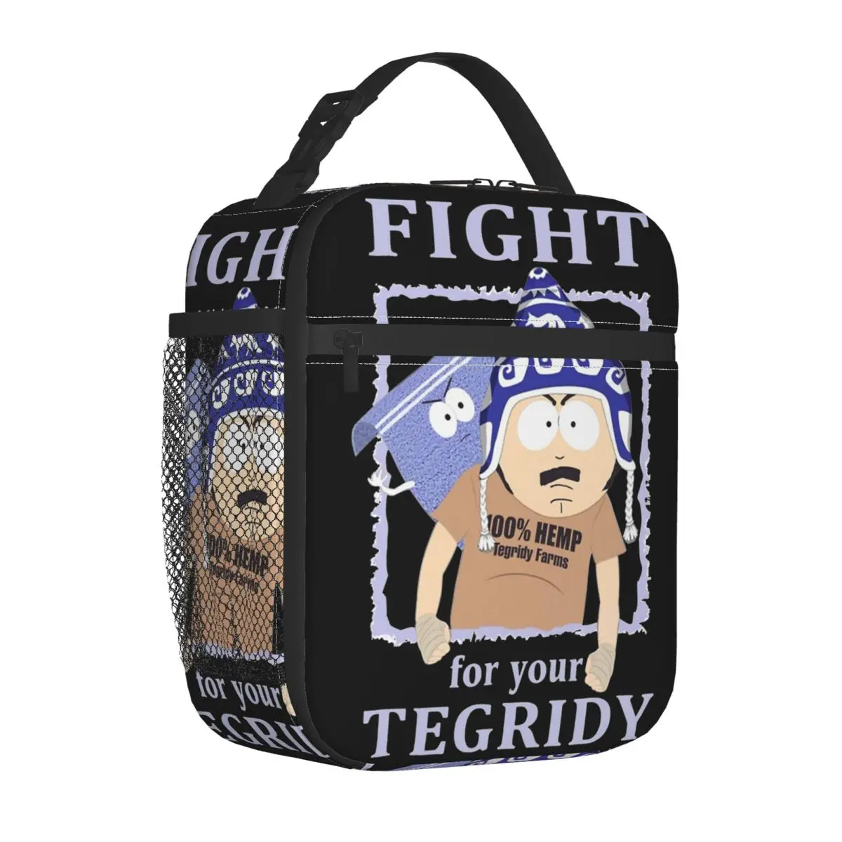 Fight For Your Tegridy Souths Parked Funny Insulated Lunch Bags Food Container Bags Portable Cooler Thermal Lunch Box For Travel