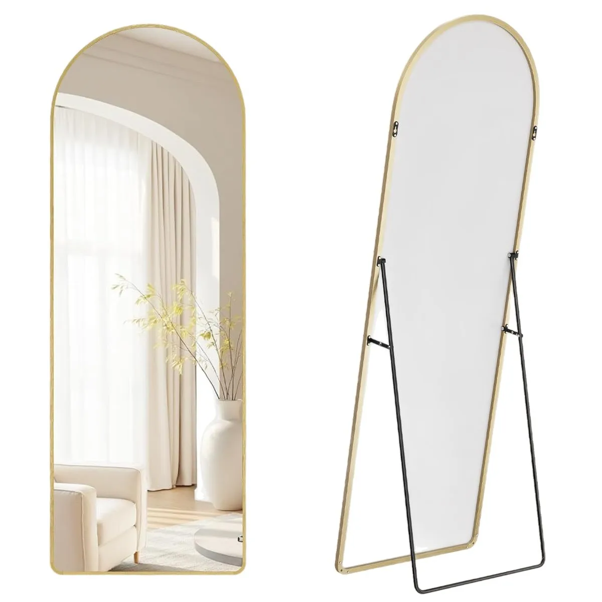 

French arch full-length mirror household full-length mirror living room bedroom fitting floor mirror