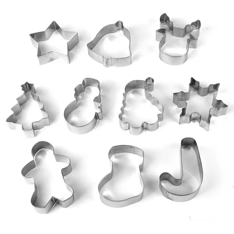 Cookie Cutter Set Star and Deer Cutters Molds Stainless Steel Baking and Shaping Cutters for Christmas DIYs Making Bread Biscuit