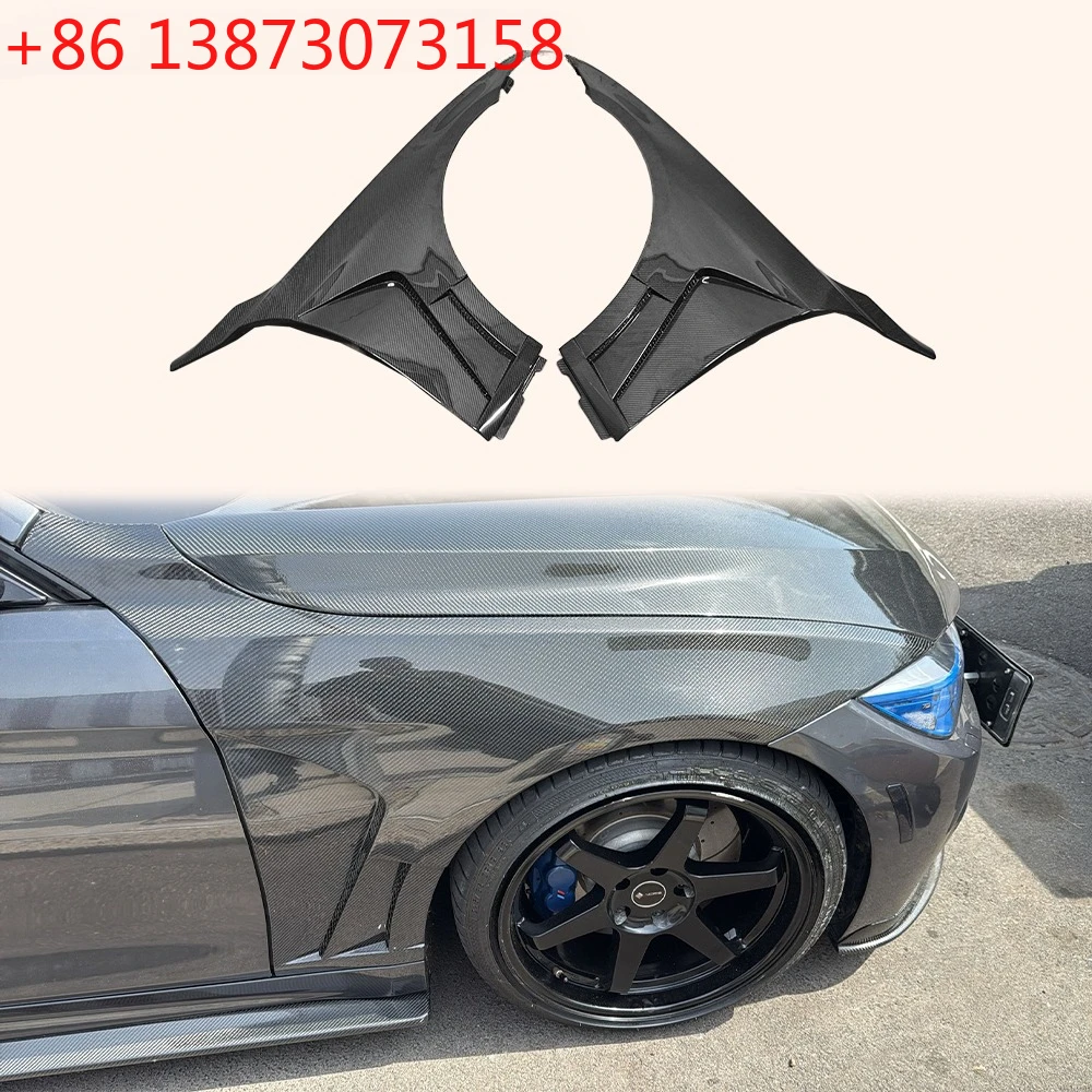 For BMW 13-20 4 Series F32 F33 F36 Car Body Kit Carbon Fiber KZ Style Front Vented Cooling Fender Pair