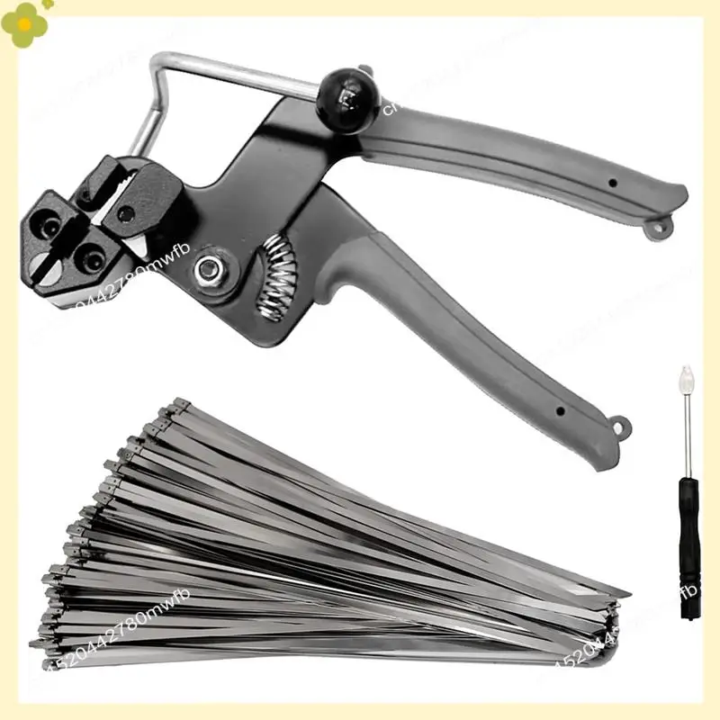 

LDHL металлический резак для стяжек-молний из нержавеющей стали, инструмент для резки кабельных стяжек с 100 шт., кабельные стяжки для самоблокирующихся застежек-молний, черный