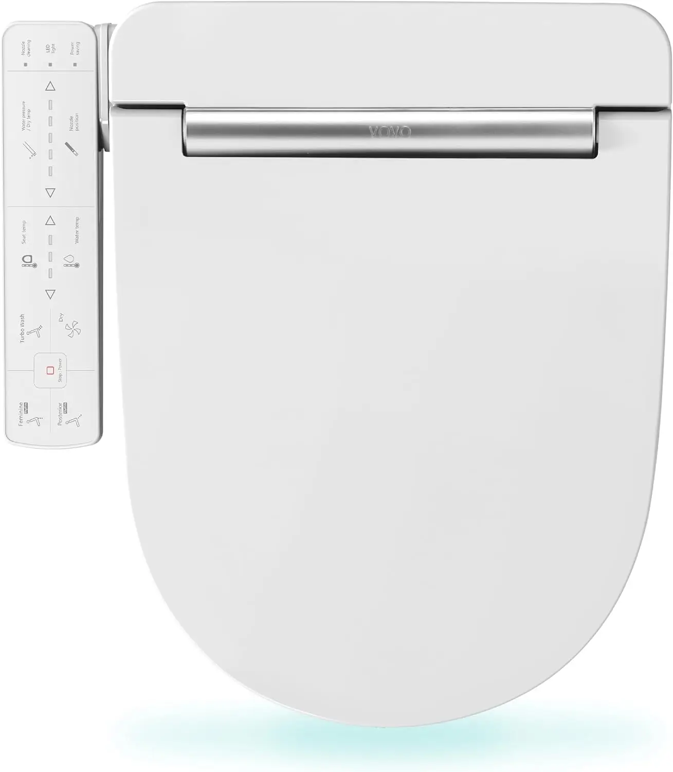 

VOVO VB-3100SR Electric Smart Bidet Toilet Seat with Dryer, Heated Toilet Seat, Warm Water, LED Nightlight,