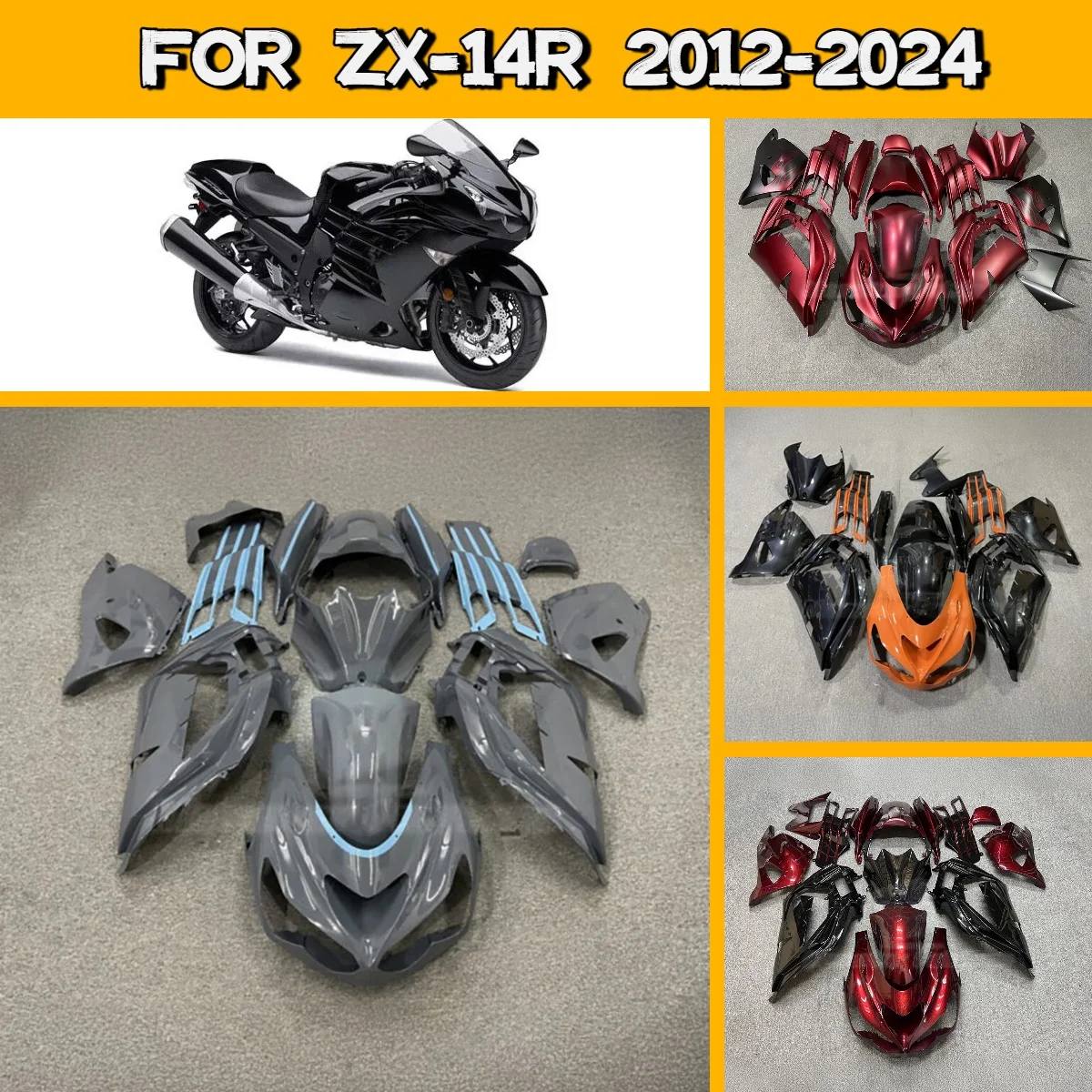 

Prime Fairings 2012-2024 ZX14R Custom ABS Painted Fairing Set Replacement Fit for 12-24 Kawasaki ZX 14R