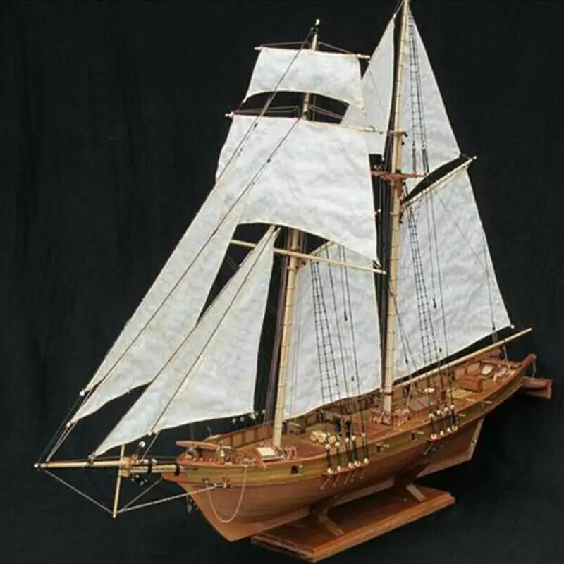 novo【modelo-de-barco-a-vela-de-madeira-halcon-1-100-kit-diy-para-montagem-de-navio-decoracao-presente】