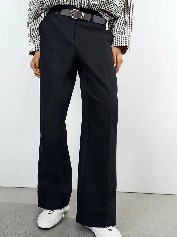 Summer New Women's Straight Leg Pants with Belt Waistband 18-25 Years Old Suitable for 2026 Summer Season Chinese Style Clothing