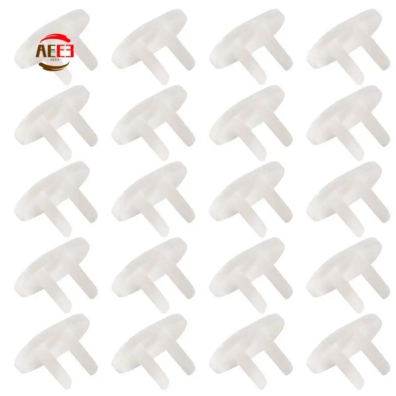 AEE3-50Pcs Anti Electric Shock Plugs Protector Cover Cap Power Socket Electrical Outlet Baby Children Safety Guard Two Holes