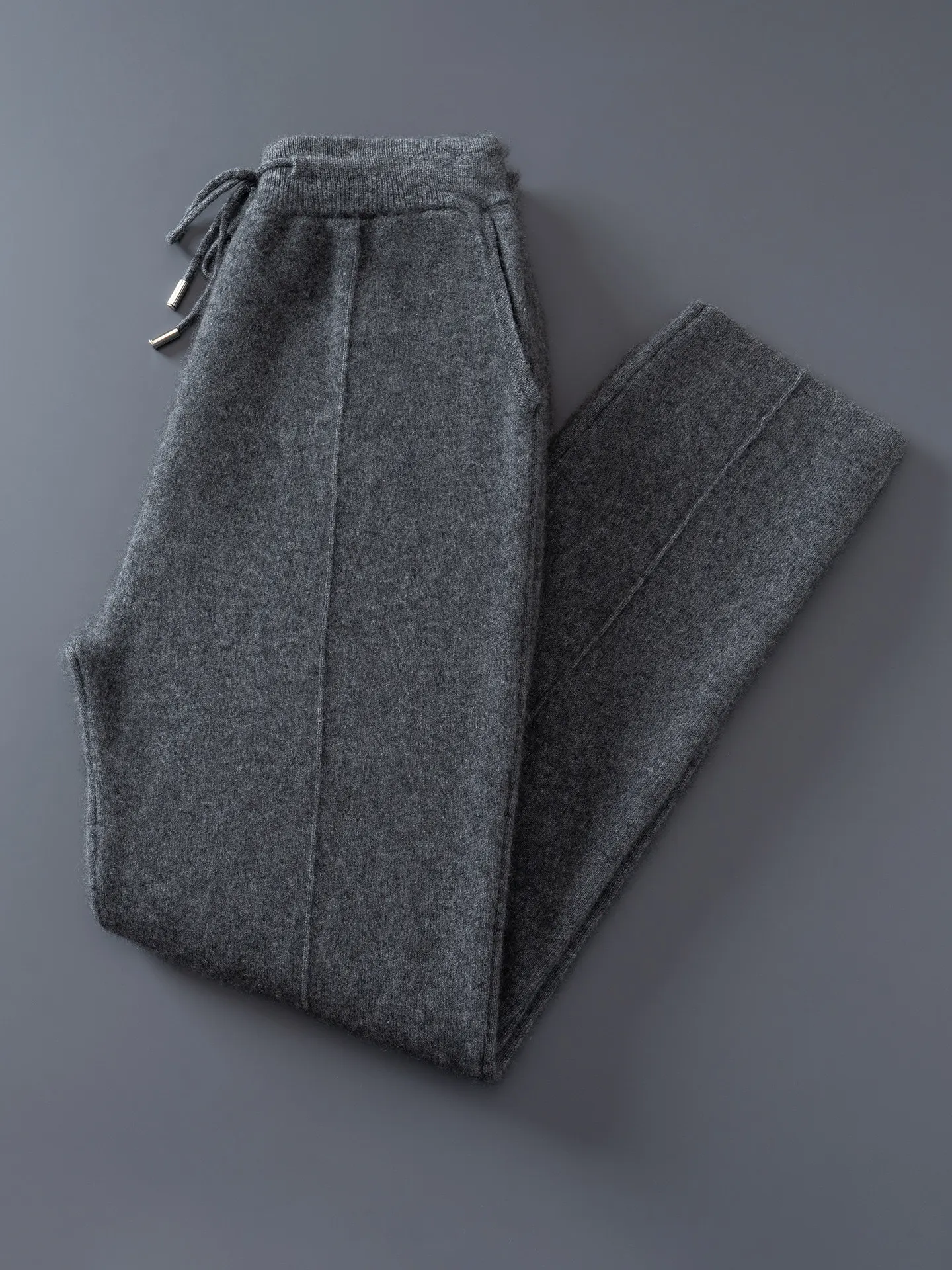 

Wool high-waisted micro-cones modified leg-type loose casual warm leggings drape knitted trousers
