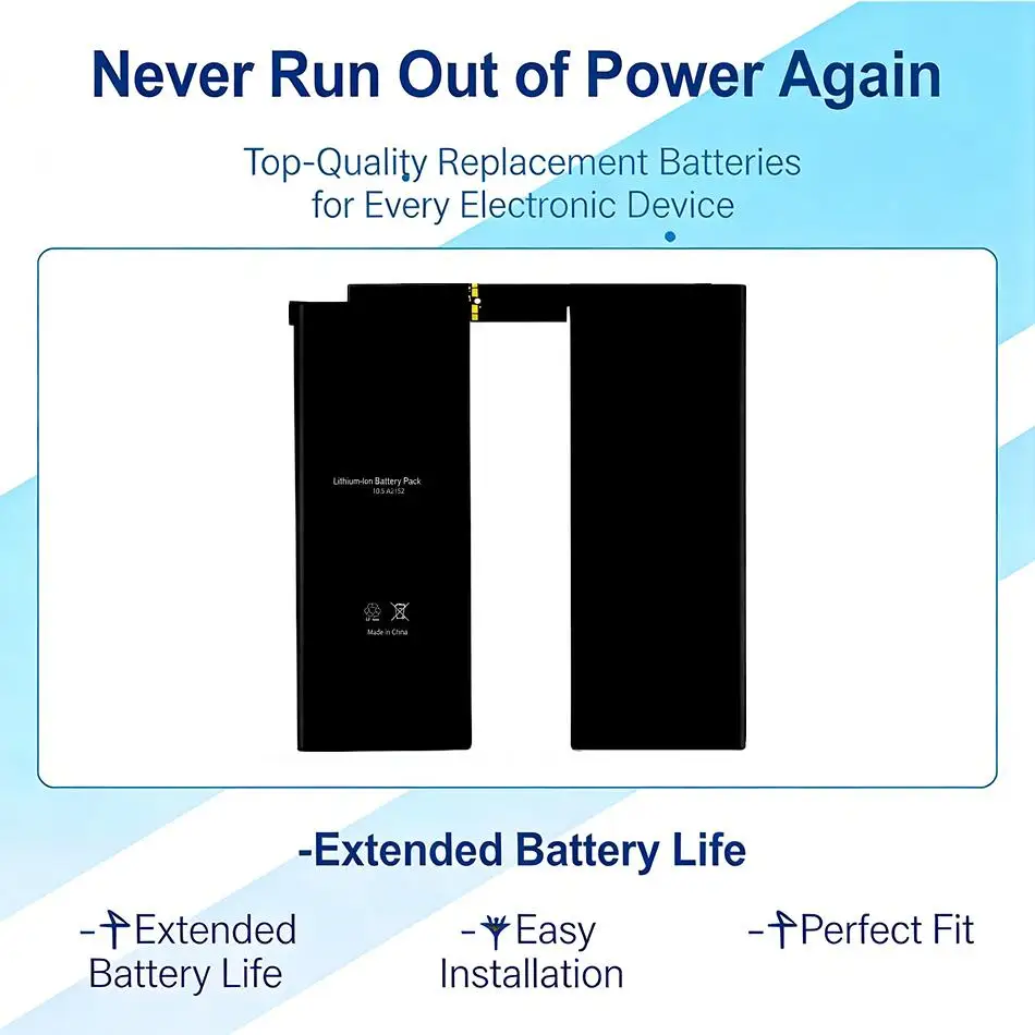 

Reliable Power 8134Mah For Apple Ipad Air 3 2019 Pro10.5 2Nd A2152 A253 A2154 A2123 Tablet Battery Long-Lasting Performance