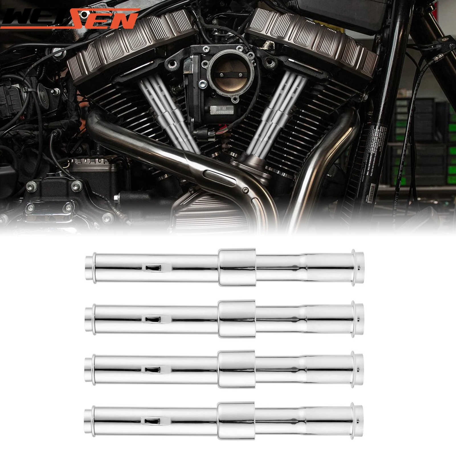 

Motorcycle Pushrod Cover Kit for Harley Evolution (EVO) 1984 - 1999 FLST/FLSTC/FLSTF/FLSTN/FLSTS/FXST/FXSTB/FXSTC/FXSTF/FXSTS