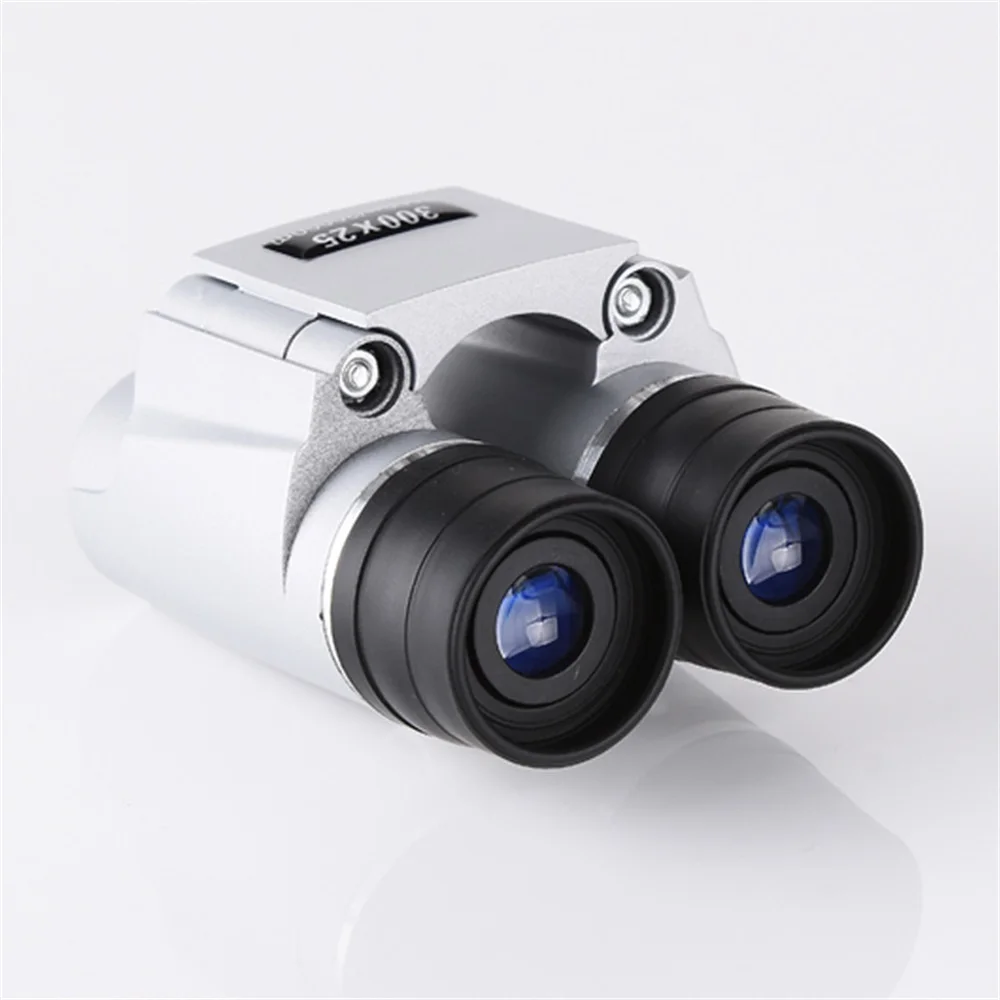 300X25 Portable Mini Waterproof Aluminum Alloy Binocular Telescope 8X Magnification Long Range Auto Focus Powerful Binoculars